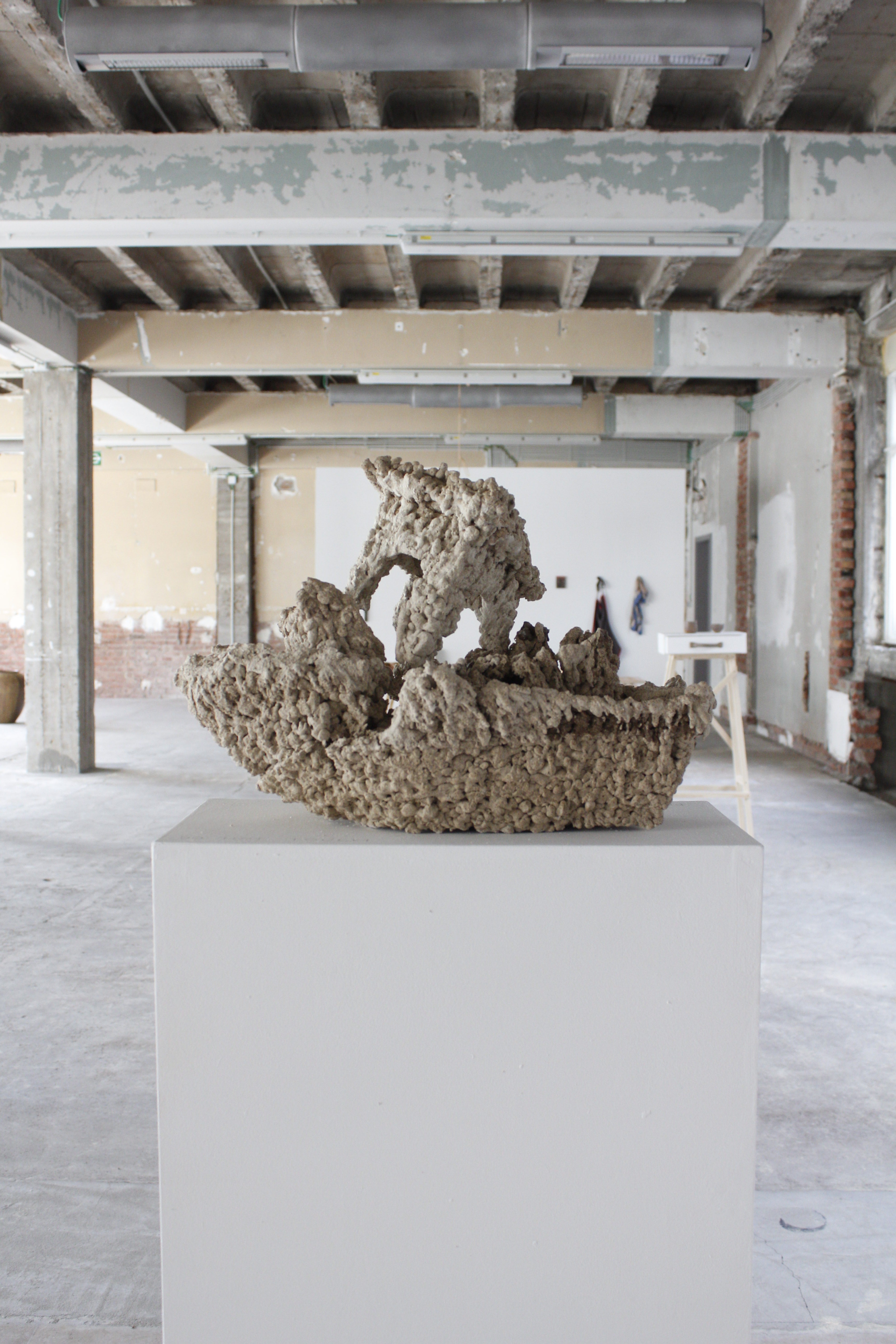 Close-up of the textured layering