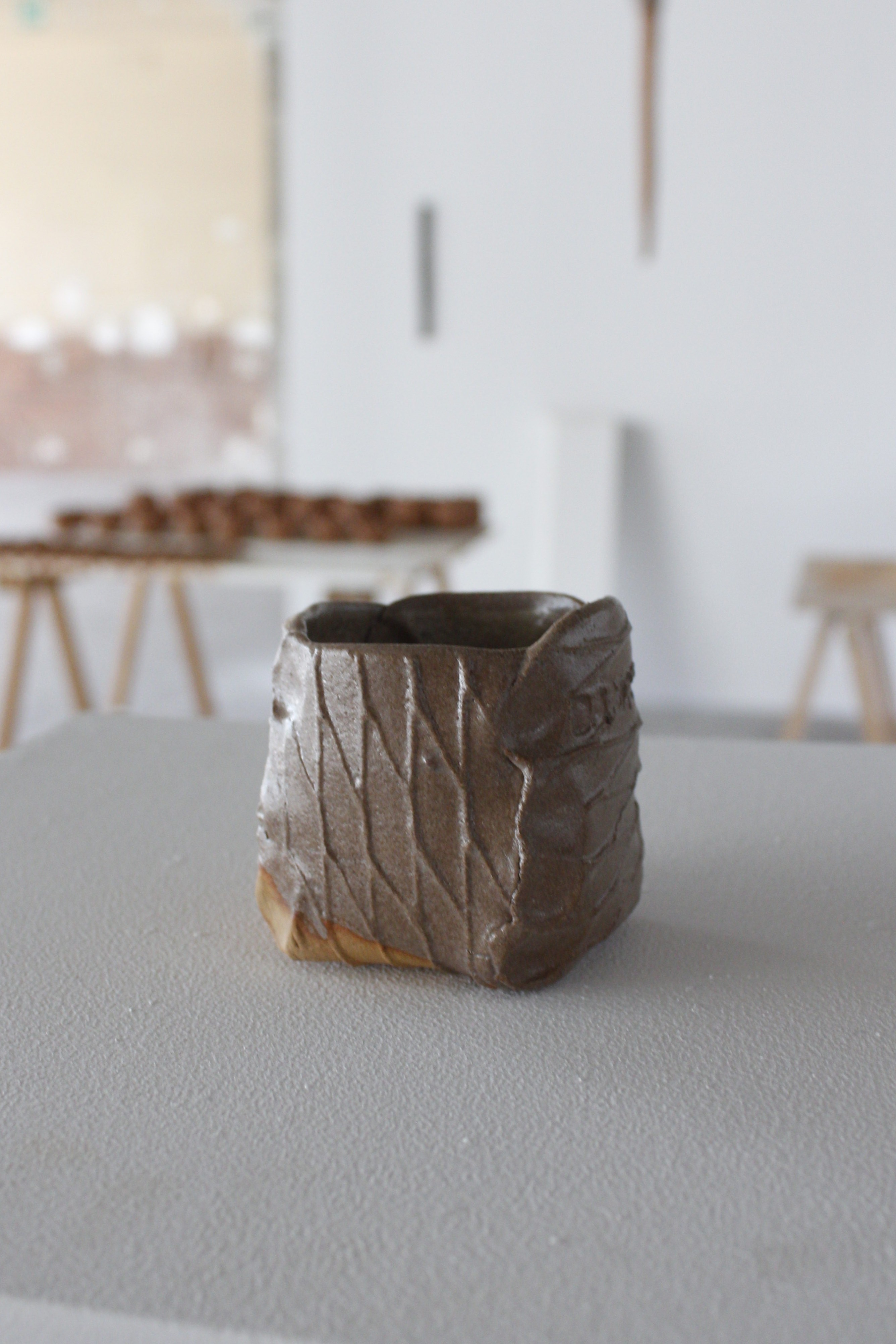 Medium cup – 2021 - single fired stoneware - 8x8x8 cm