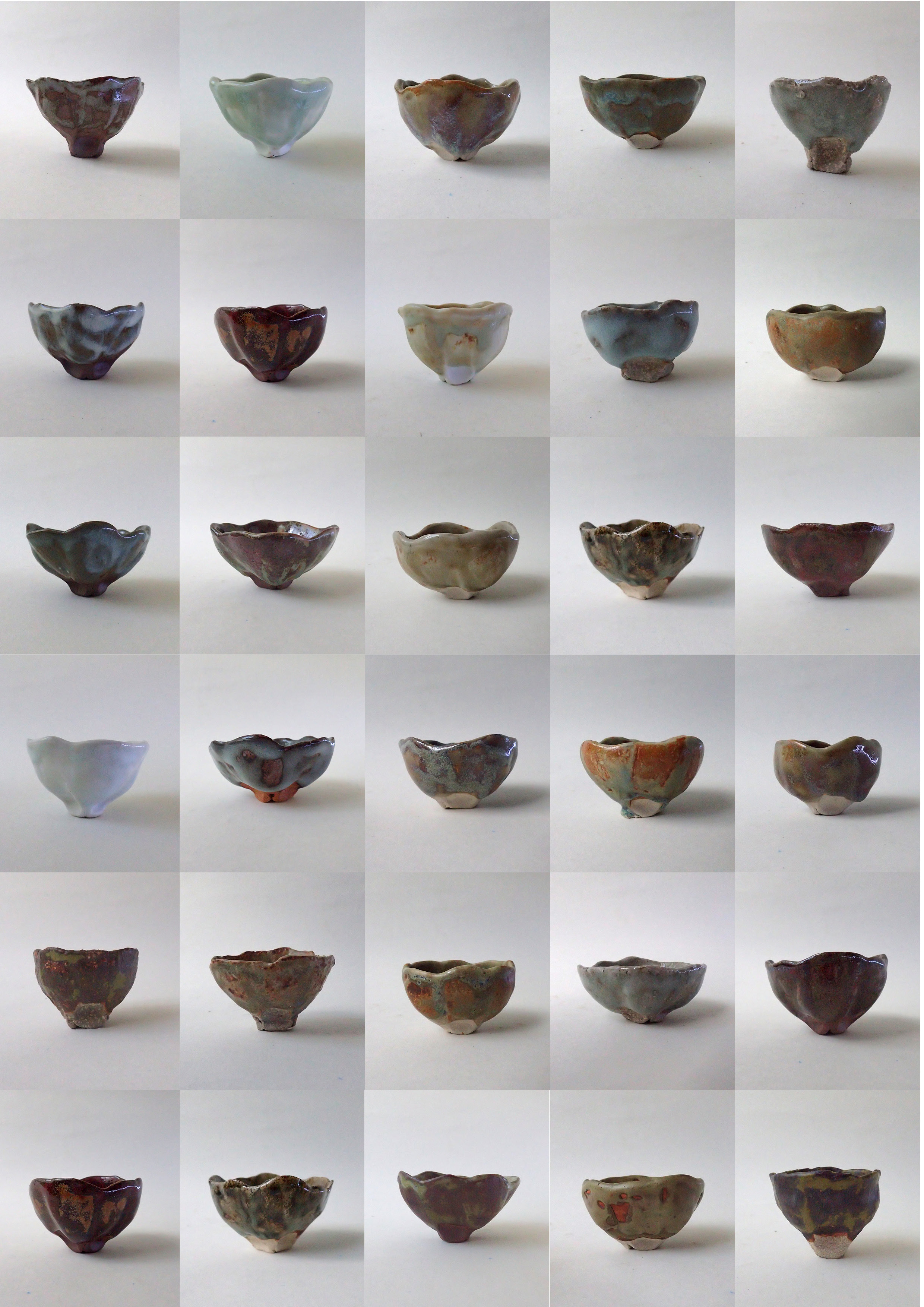 Series of small cups - 2021 - single fired stoneware